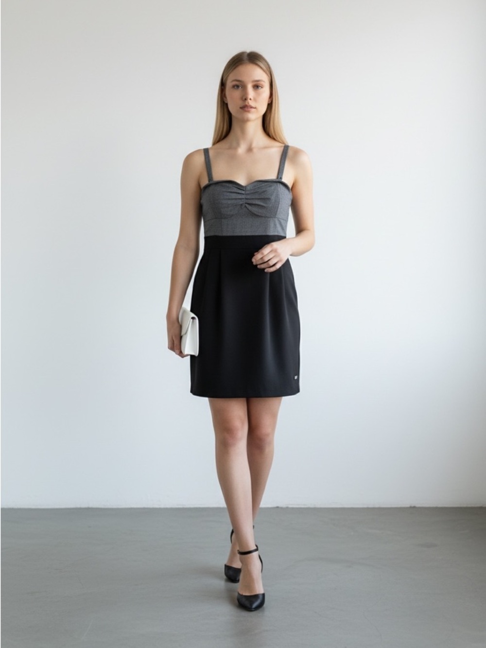 Aritzia Wilfred Color Block Mini Dress